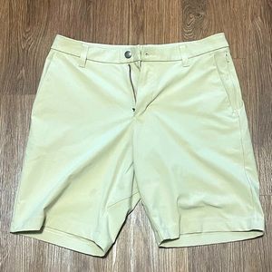 Lululemon Commission Shorts Classic Warpstreme Size 31 9” Inseam Tan Beige Khaki